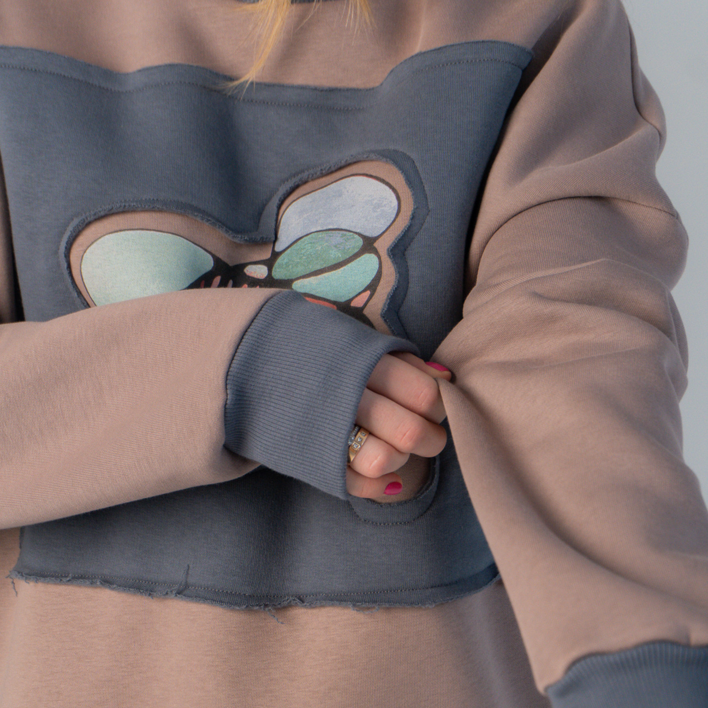 Light Brown Unisex Sweaters "Fish"