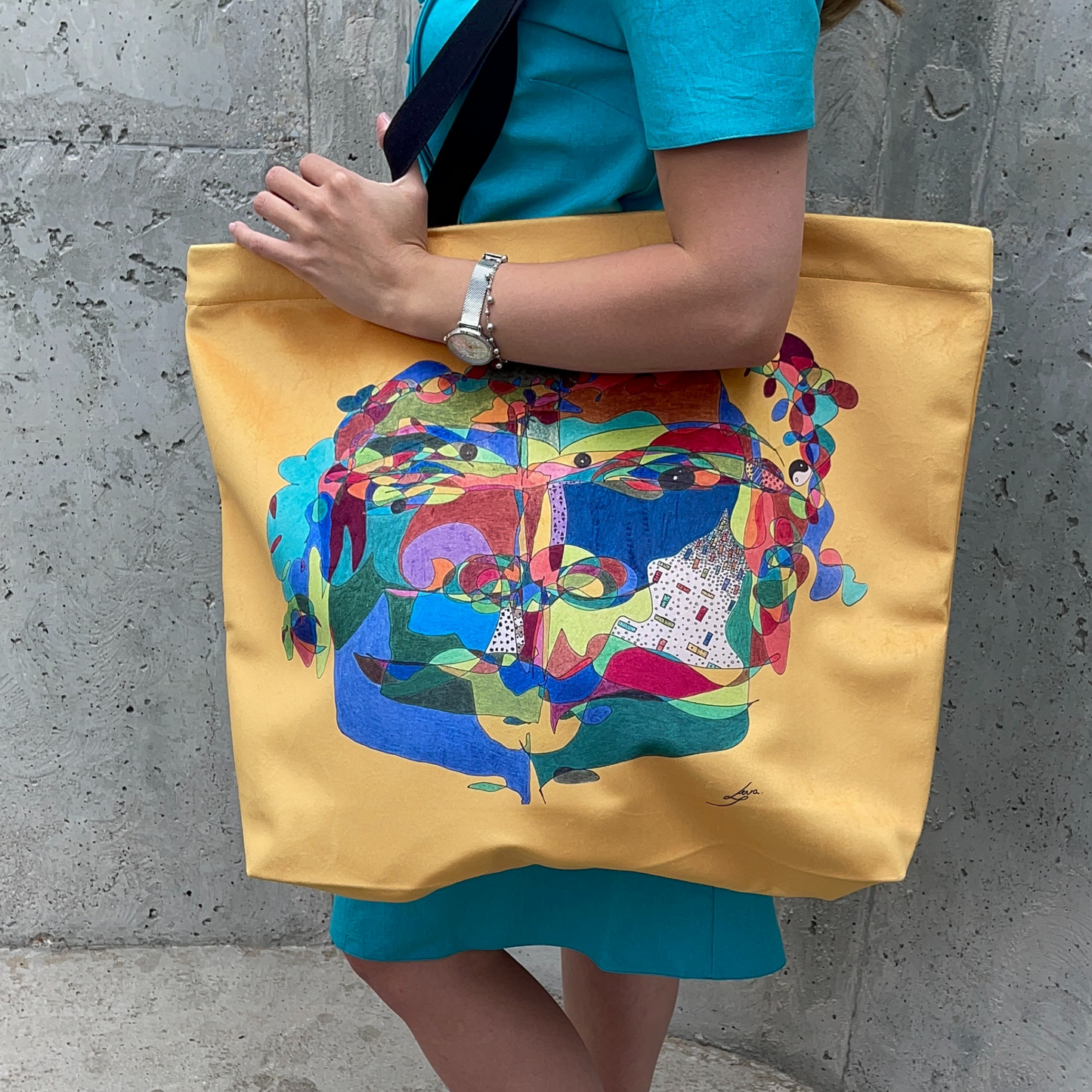 Tote bag “Green Emerald” XXL