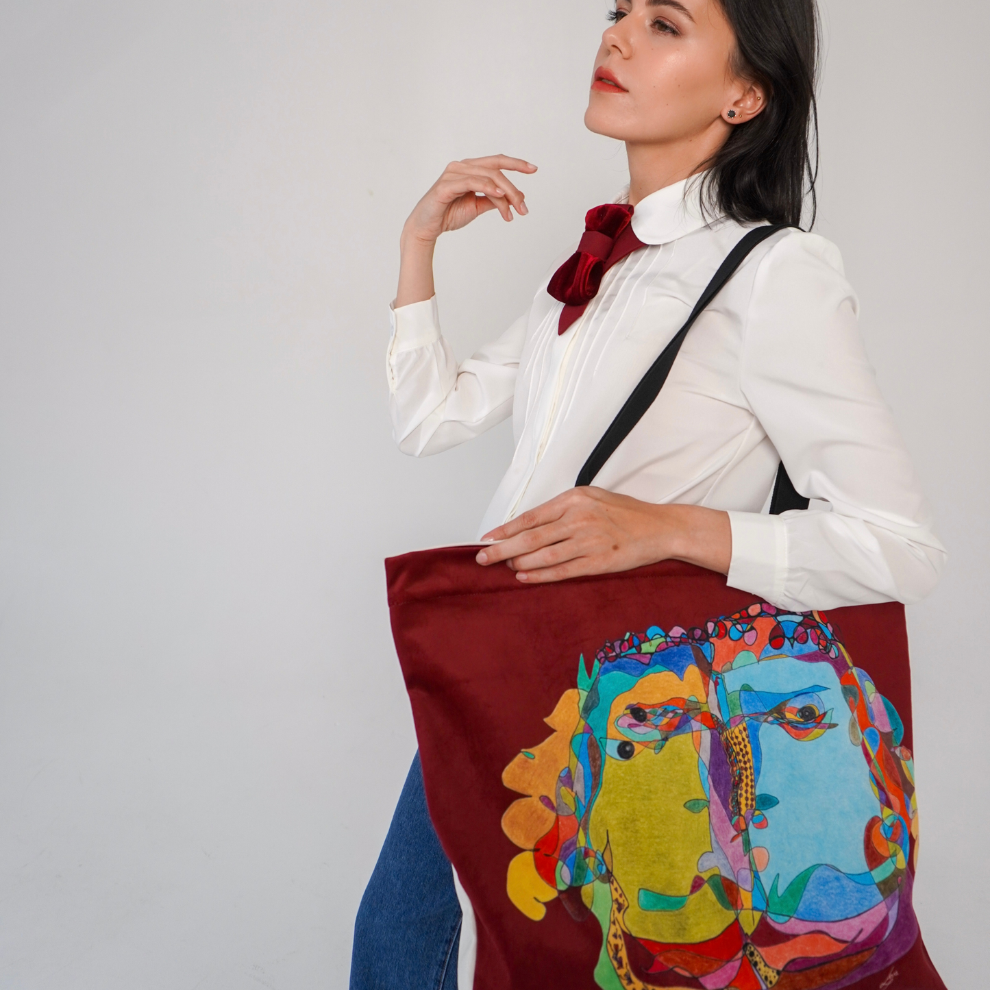 Tote Bag "Curly Fauna" XXL
