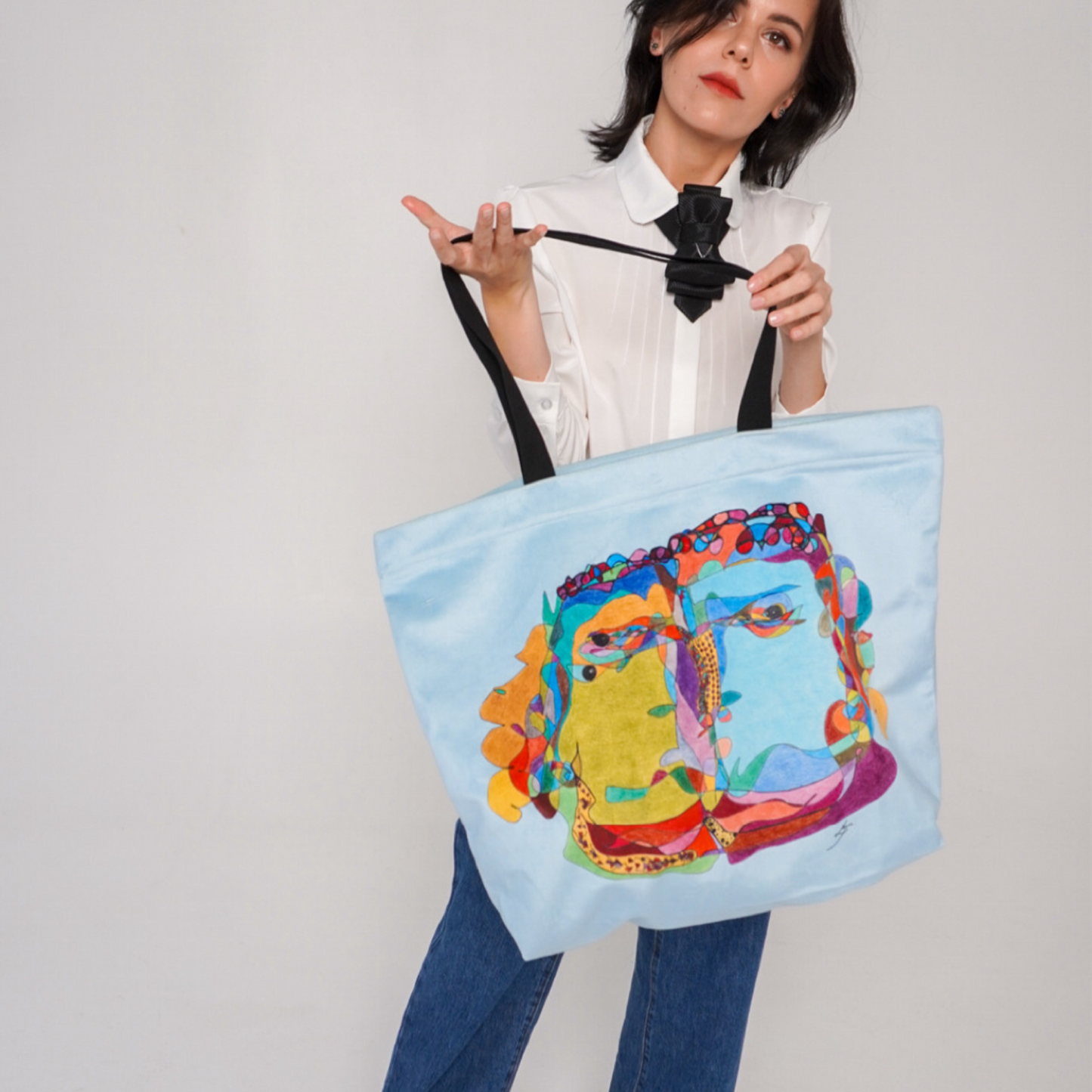 Tote Bag "Curly Fauna" XXL
