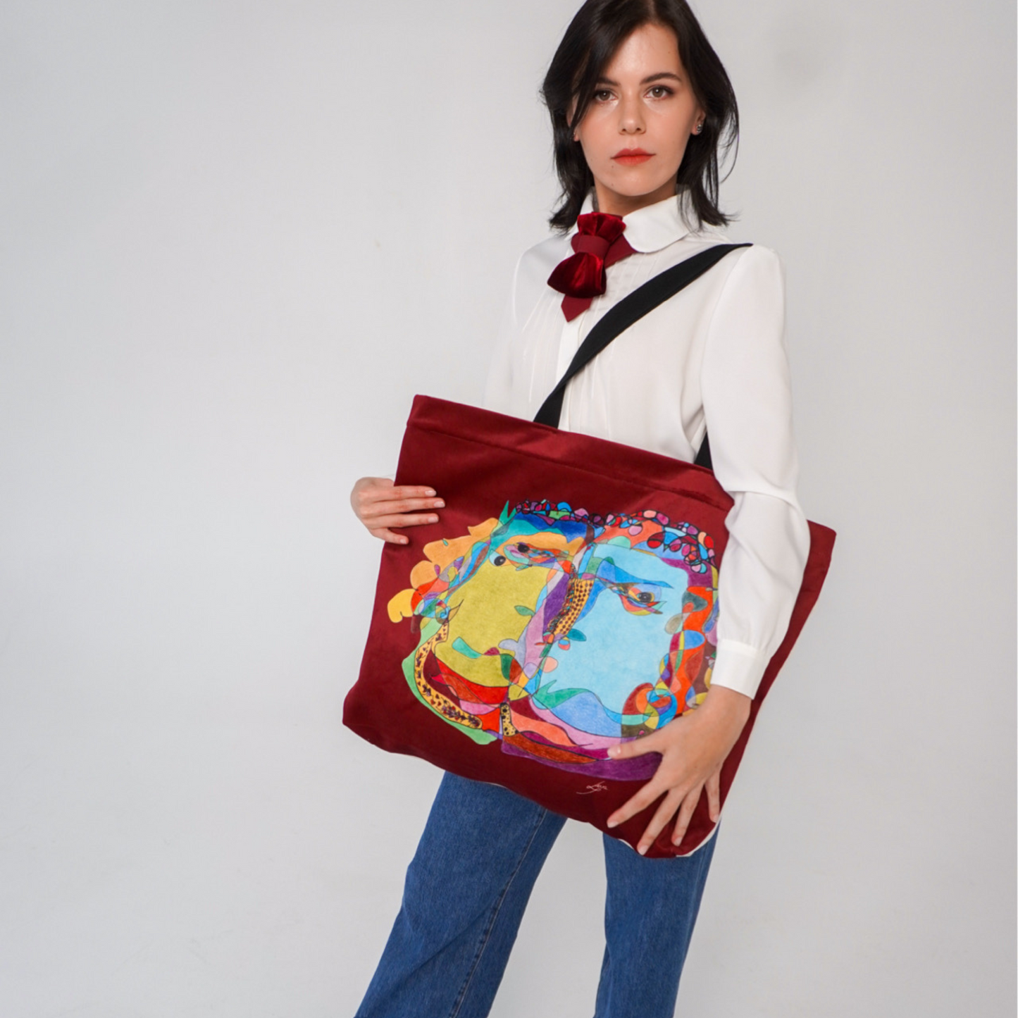Tote Bag "Curly Fauna" XXL