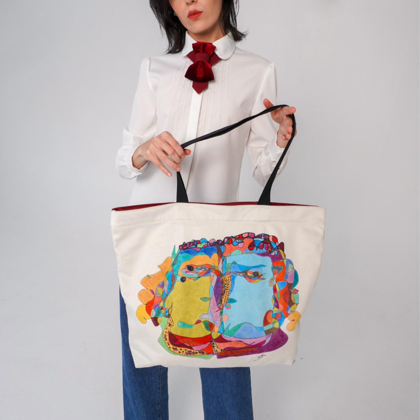 Tote Bag "Curly Fauna" XXL