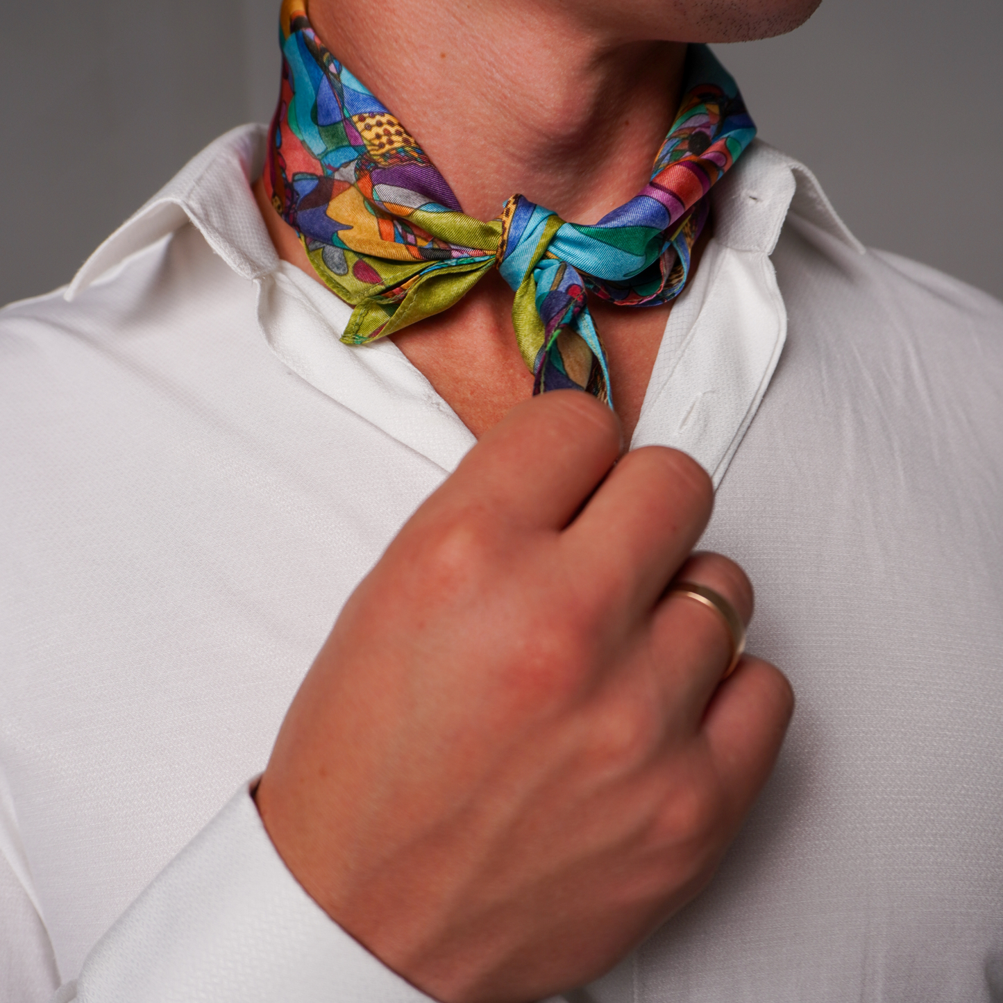 Silky Scarf with fractal artwork