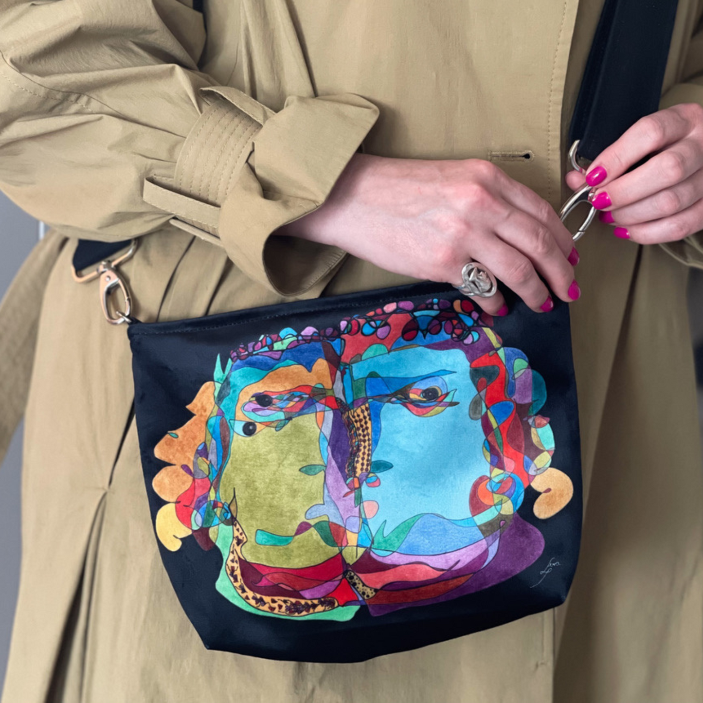 Crossbody bag “Curly Fauna”