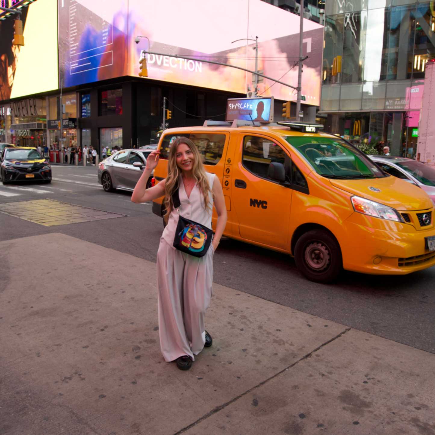 Crossbody bag “Yellow Planet”