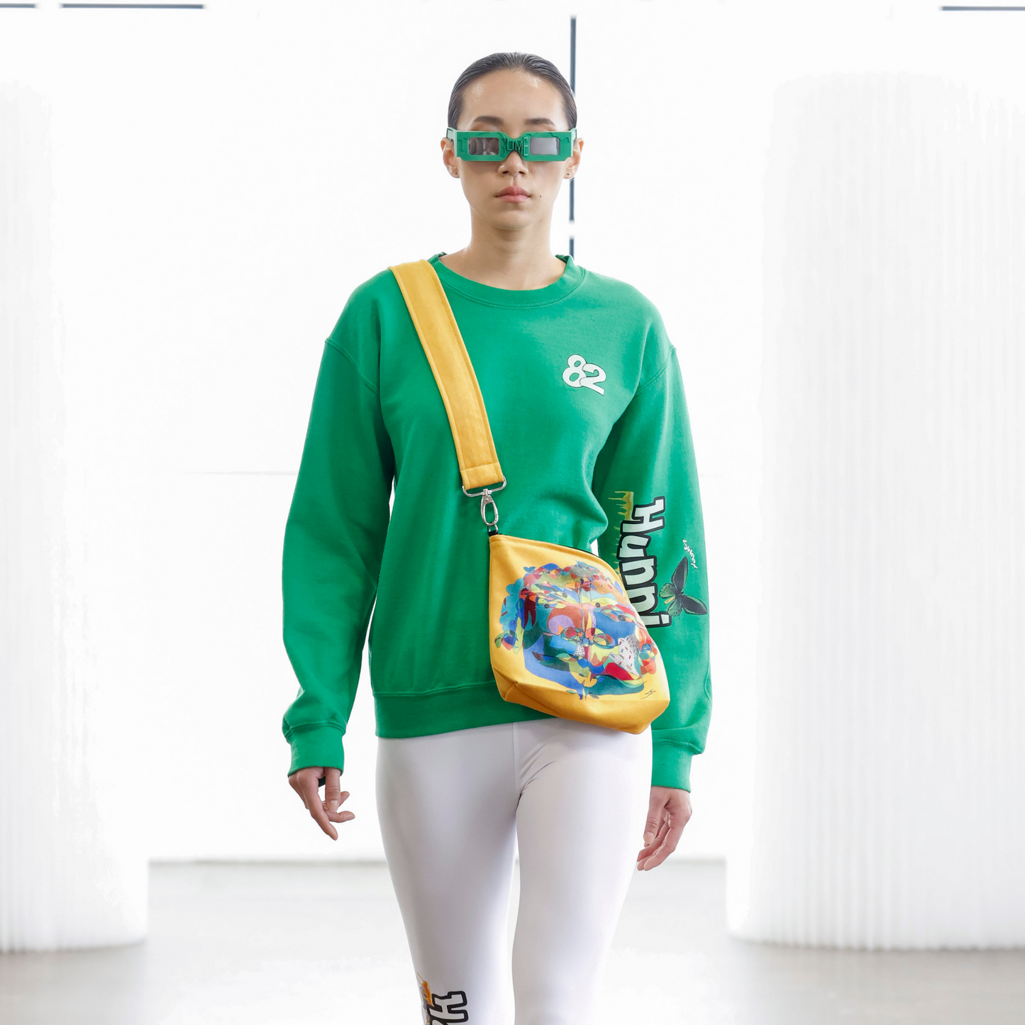 Crossbody bag “Green Emerald”