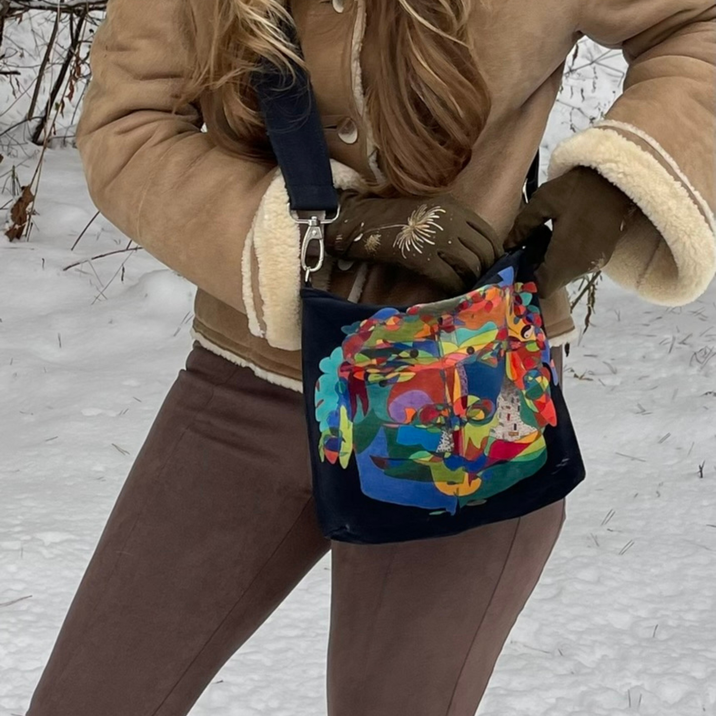 Crossbody bag “Green Emerald”